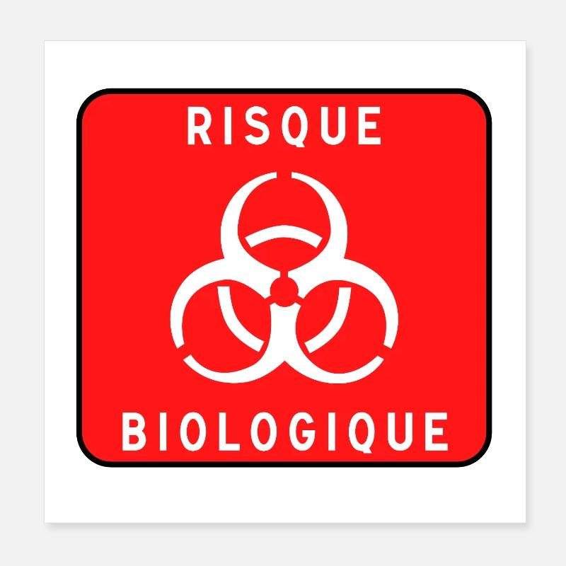 Biologisches Gefahrzeichen, Infektionsrisiko, Material Poster 20x20 cm