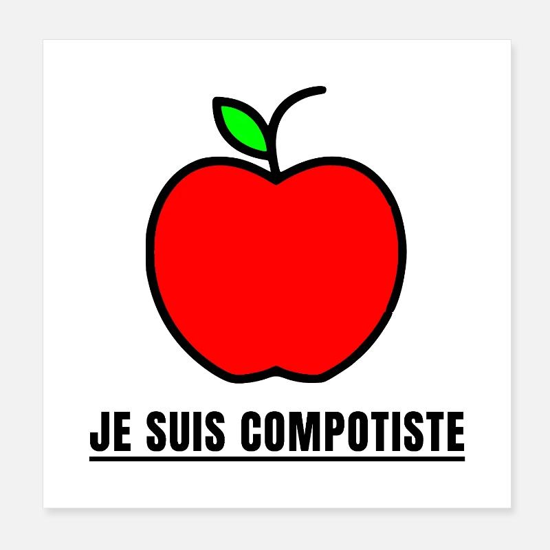I AM A COMPOTIST (apple, conspiracy) Poster 8" x 8" (20x20 cm)