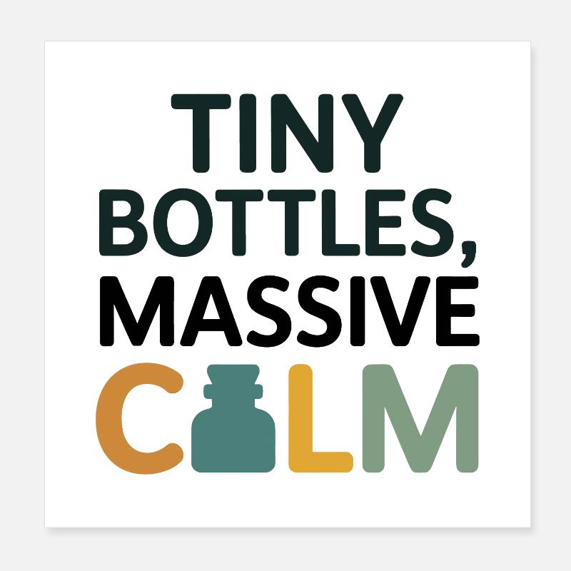 Homöopathie Tiny Bottles Massive Calm Professional Poster 20x20 cm