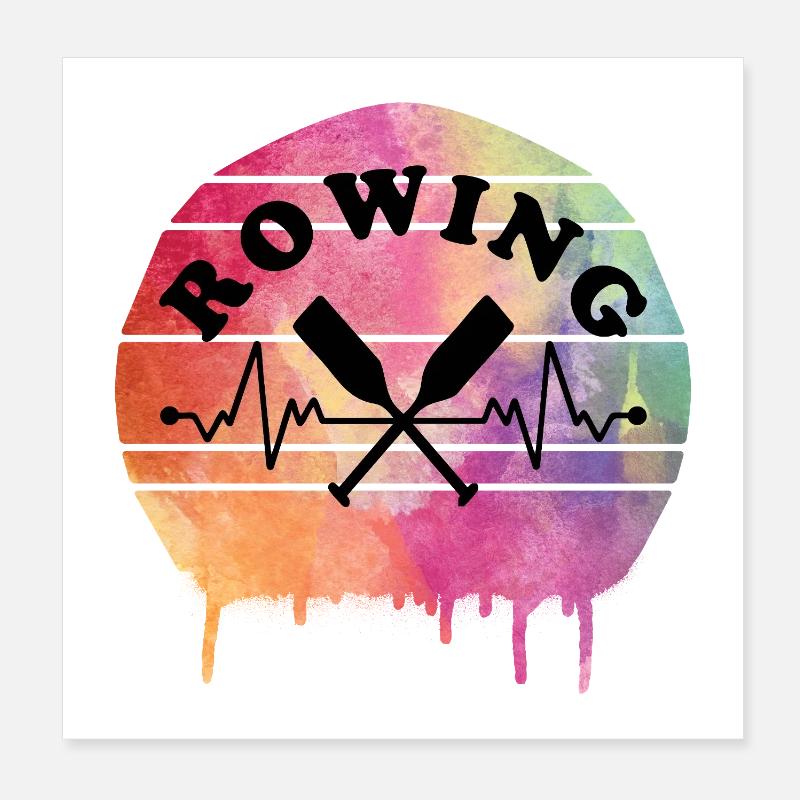 Rowing Poster 20x20 cm