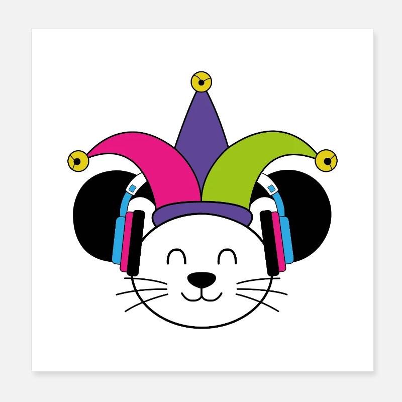Carnival Mouse Poster 8" x 8" (20x20 cm)