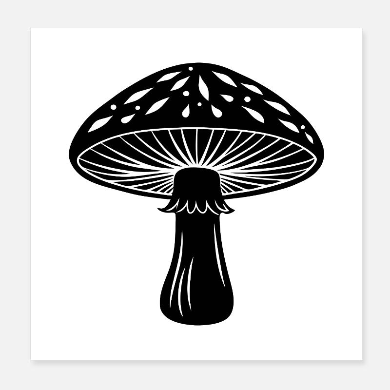 champignon Poster 20 x 20 cm