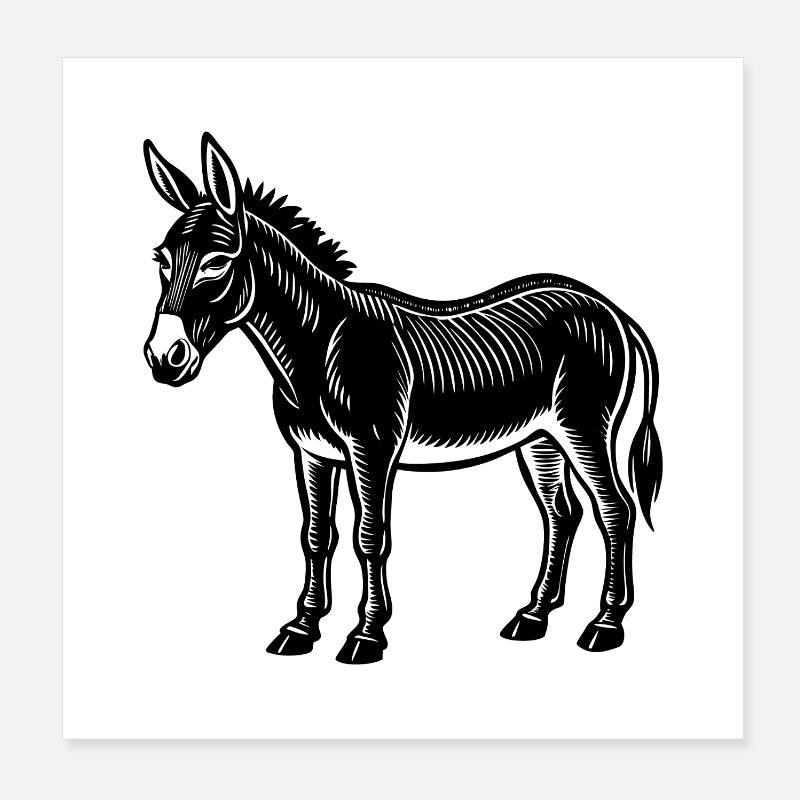 Maultier Poster 20x20 cm