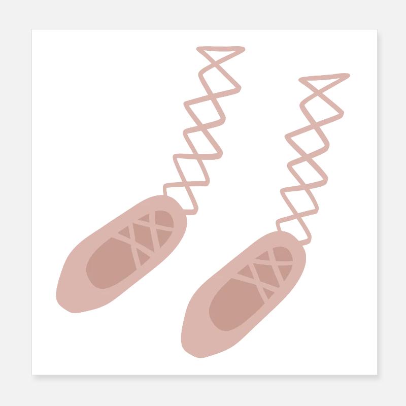 Ballettschuhe Poster 20x20 cm