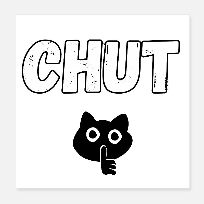 Sei still Poster 20x20 cm