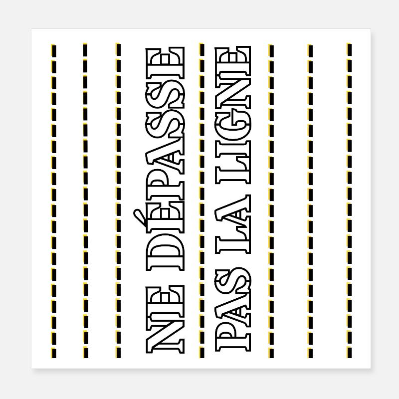 KRYDSER IKKE GRÆNSEN Poster 20x20 cm