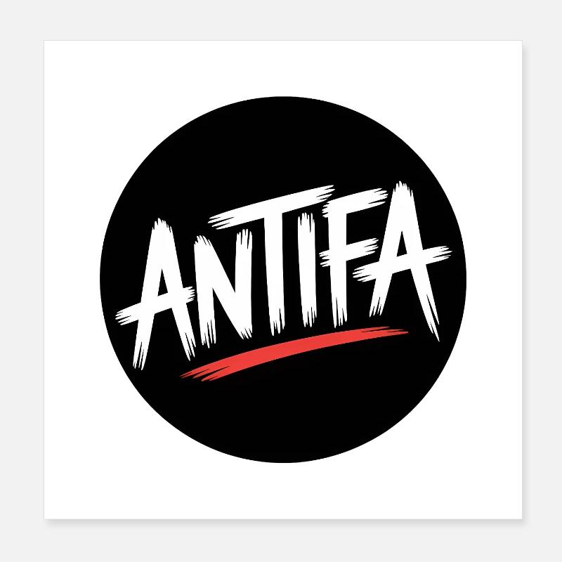 Antifa - Antifascist Merch Poster 8" x 8" (20x20 cm)