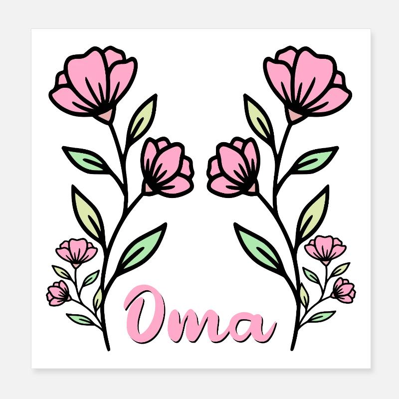 Bouquet - Fleurs pour grand-mère Poster 20 x 20 cm