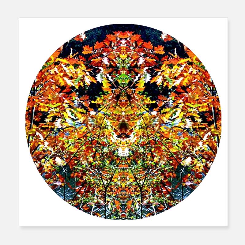 Créatures de la nature au bord de l’étang de glace Poster 20 x 20 cm