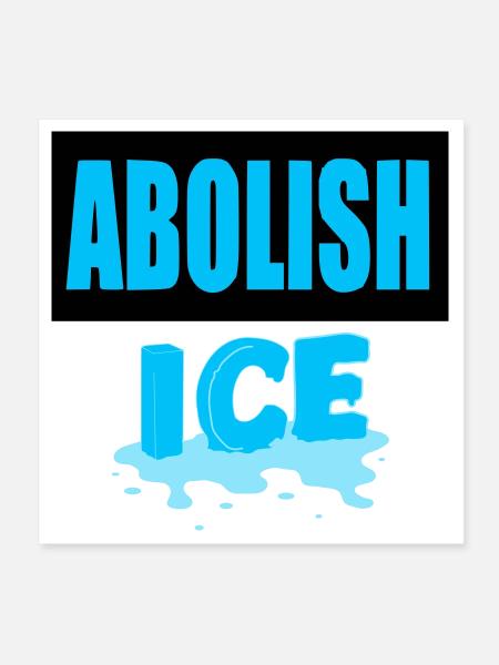 Abolish I.C.E :  - Poster 20 x 20 cm - blanc - Devant