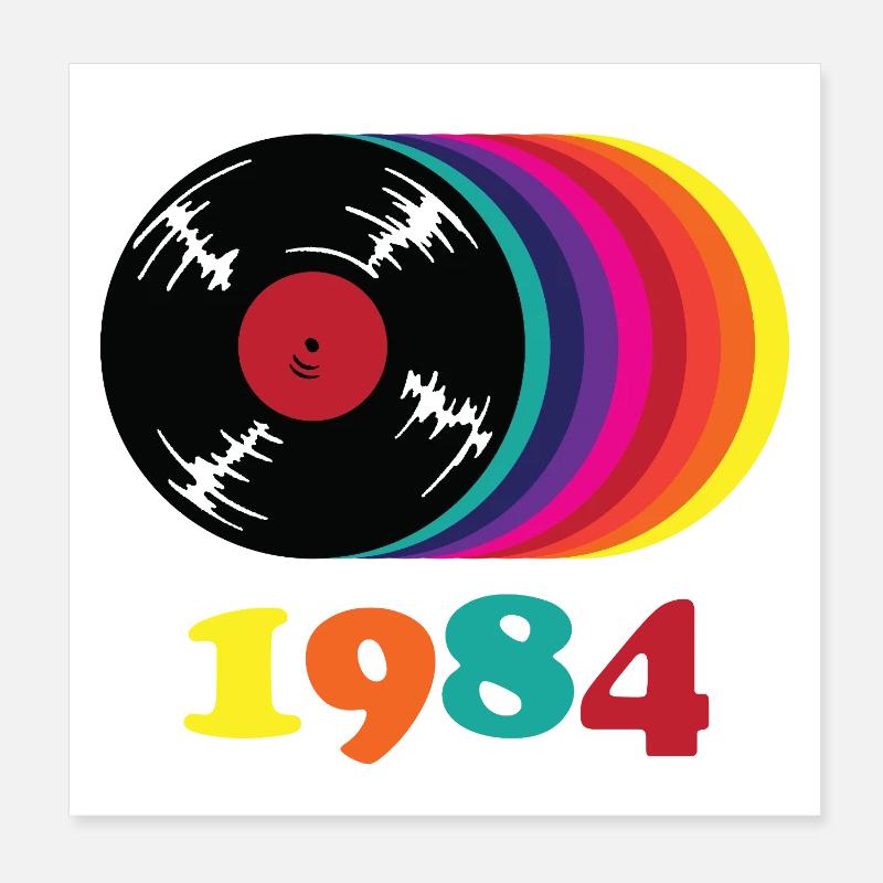 Disque vinyle de 1984 Poster 20 x 20 cm