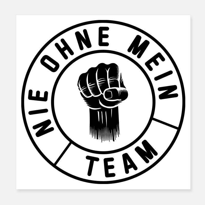 mein Team Poster 20x20 cm