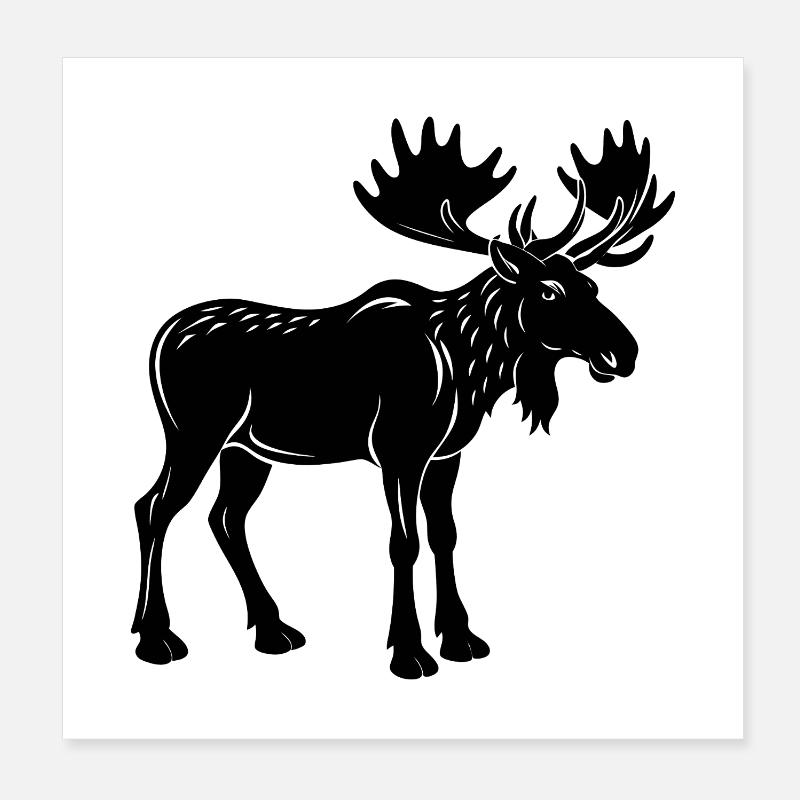 Elch Poster 20x20 cm