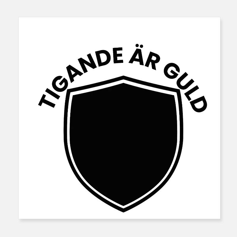 Shield emblem with curved text Poster 8" x 8" (20x20 cm)