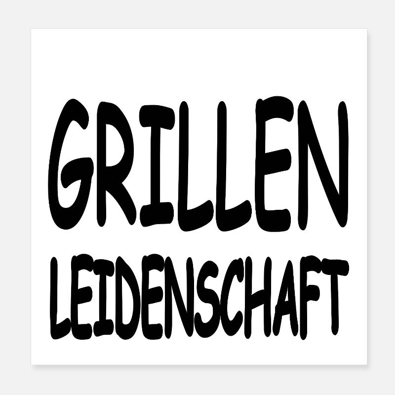 Grillen Poster 20x20 cm