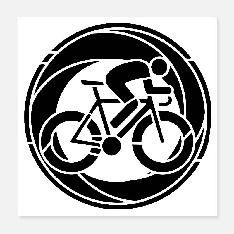 Icône vélo de route Poster 20 x 20 cm