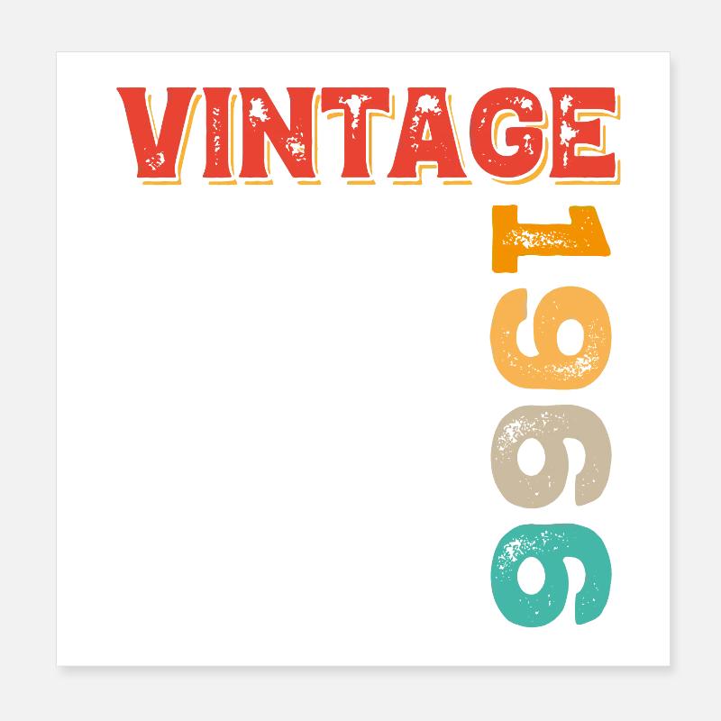 Millésime 1966 Poster 20 x 20 cm