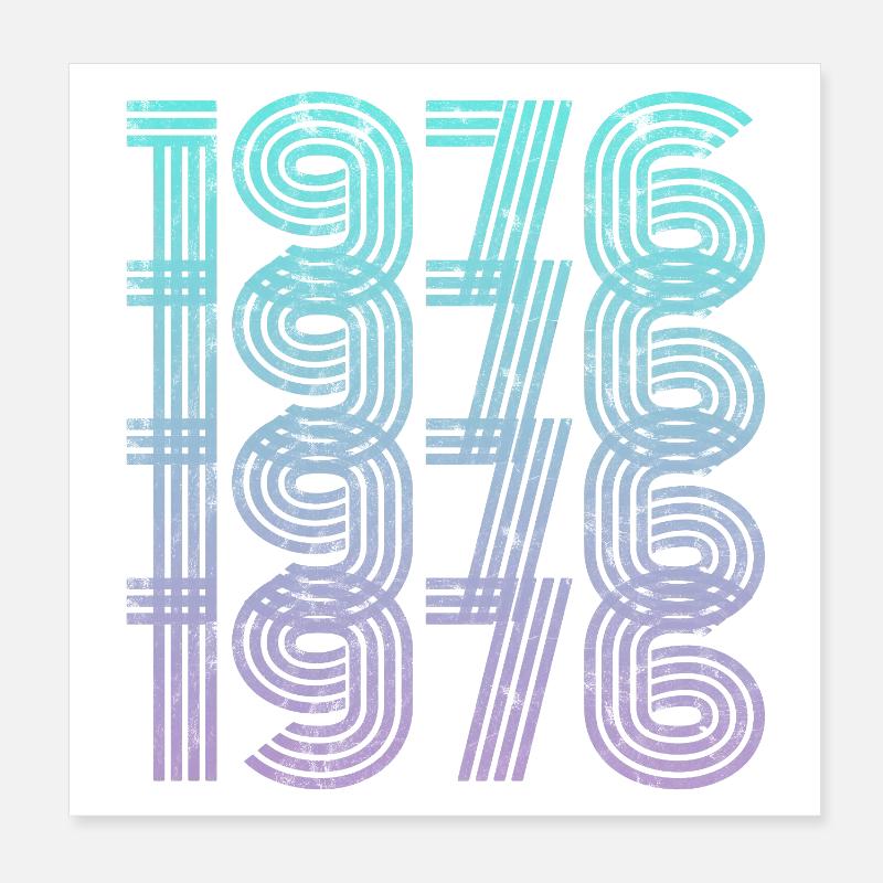 Millésime 1976 Poster 20 x 20 cm