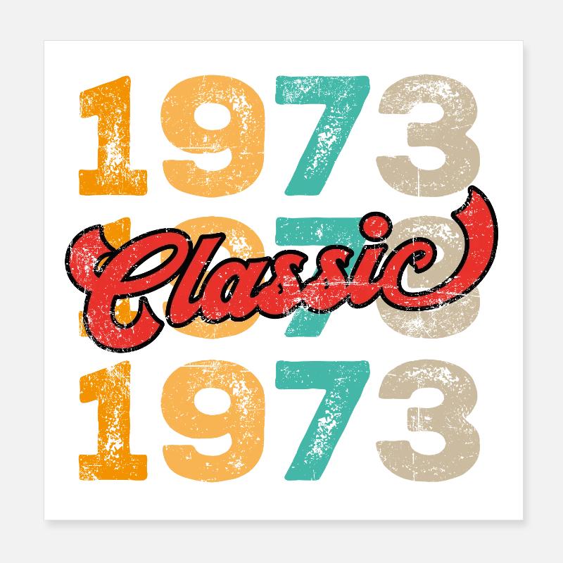 Classic 1973 Poster 20x20 cm