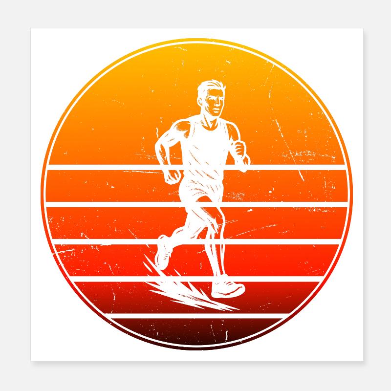 Iconic running motif Poster 8" x 8" (20x20 cm)