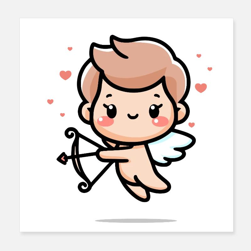 Süßer Amor-Engel Poster 20x20 cm