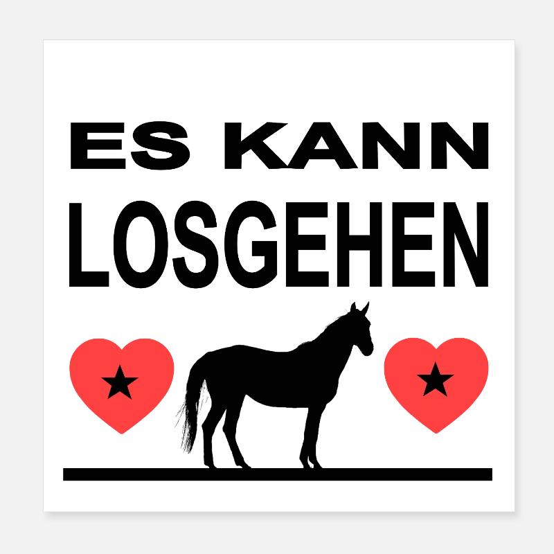 Chevaux Poster 20 x 20 cm