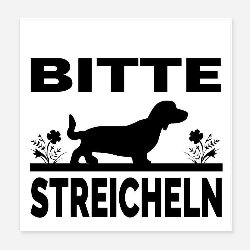 Dackel Poster 20x20 cm