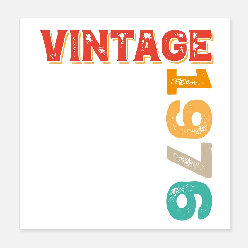 Millésime 1976 Poster 20 x 20 cm