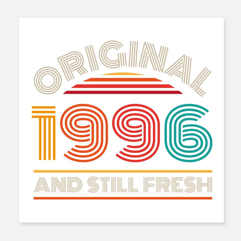 30e anniversaire du millésime 1996 Poster 20 x 20 cm