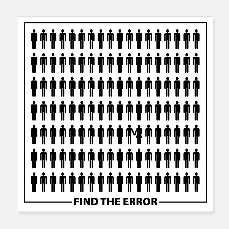 Find the error Poster 20x20 cm