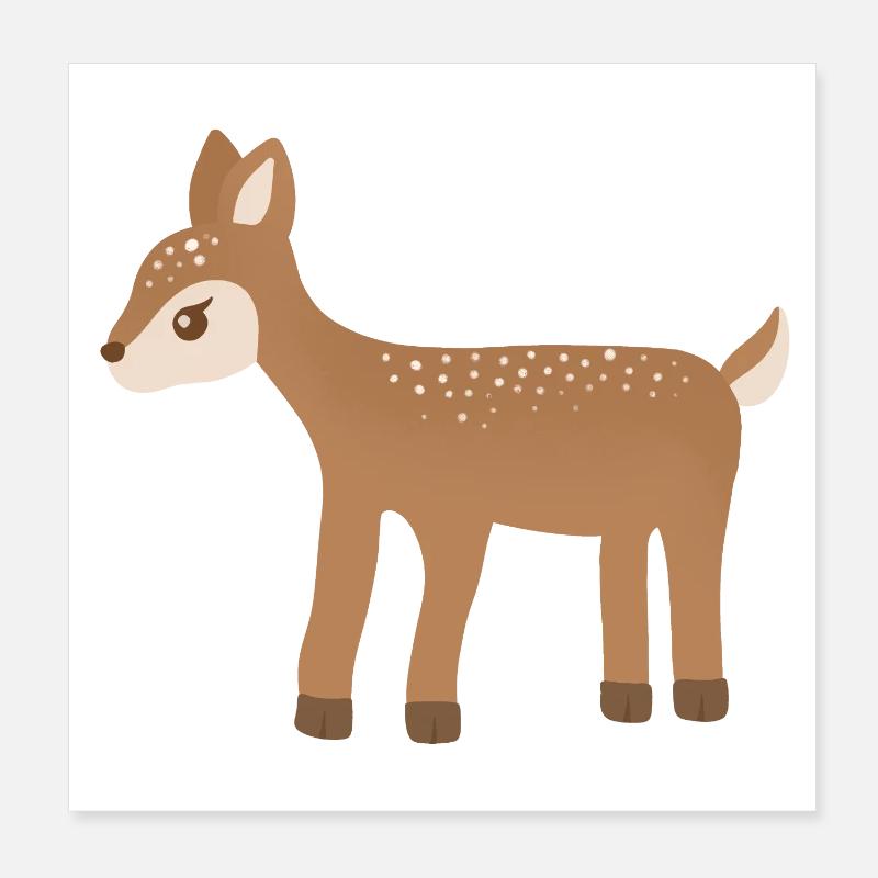 Fawn Dots Waldcharme Poster 20x20 cm