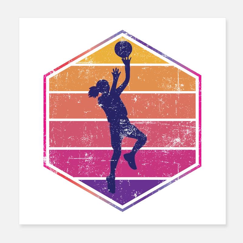 Basketteur Poster 20 x 20 cm