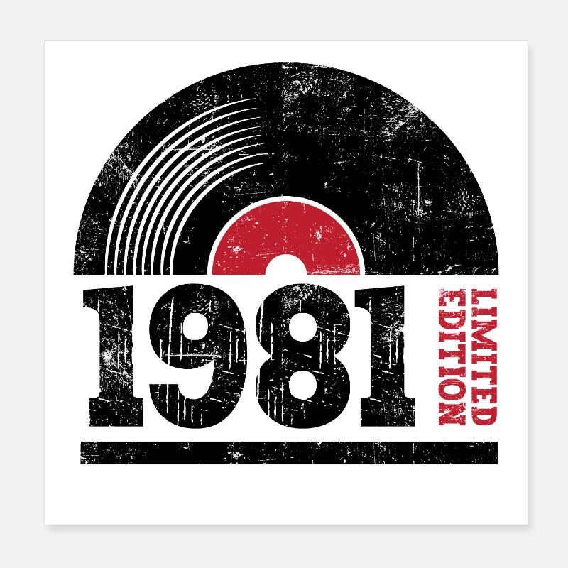 Vintage 1981 Poster 20x20 cm