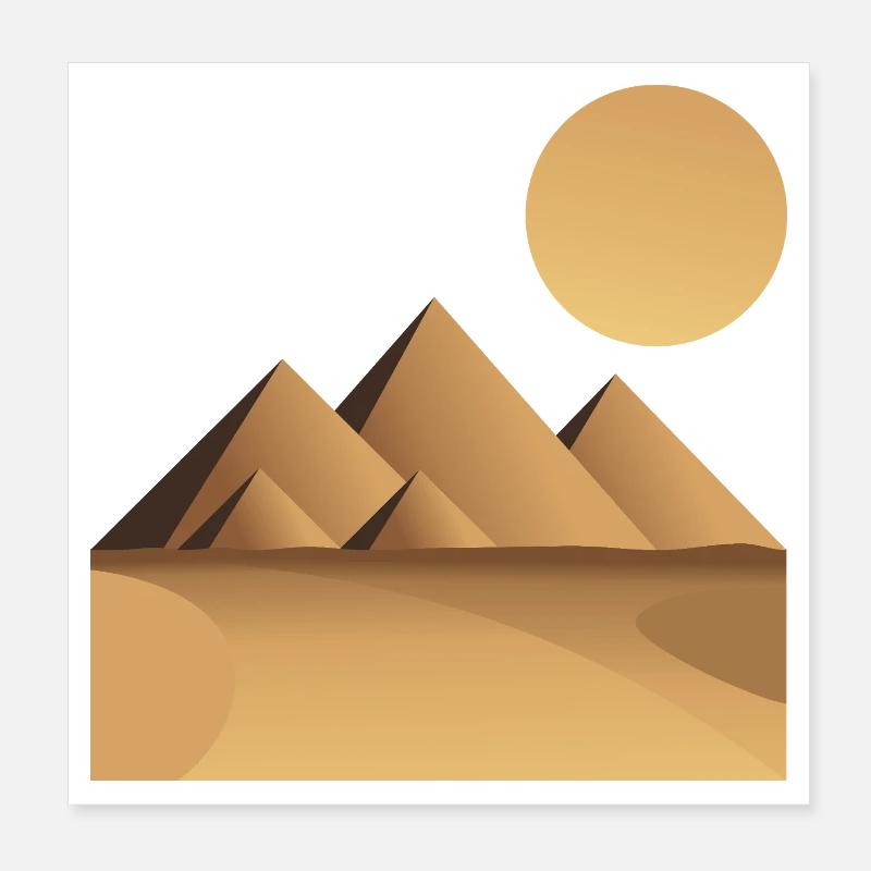 Horizon de la pyramide dorée | Édition Collector Poster 20 x 20 cm