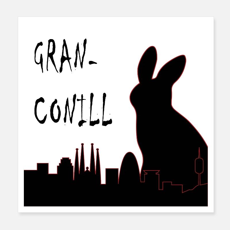 Granconill à Barcelone Poster 20 x 20 cm