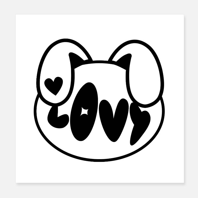 Plush: Lovy (Kopf) Poster 20x20 cm