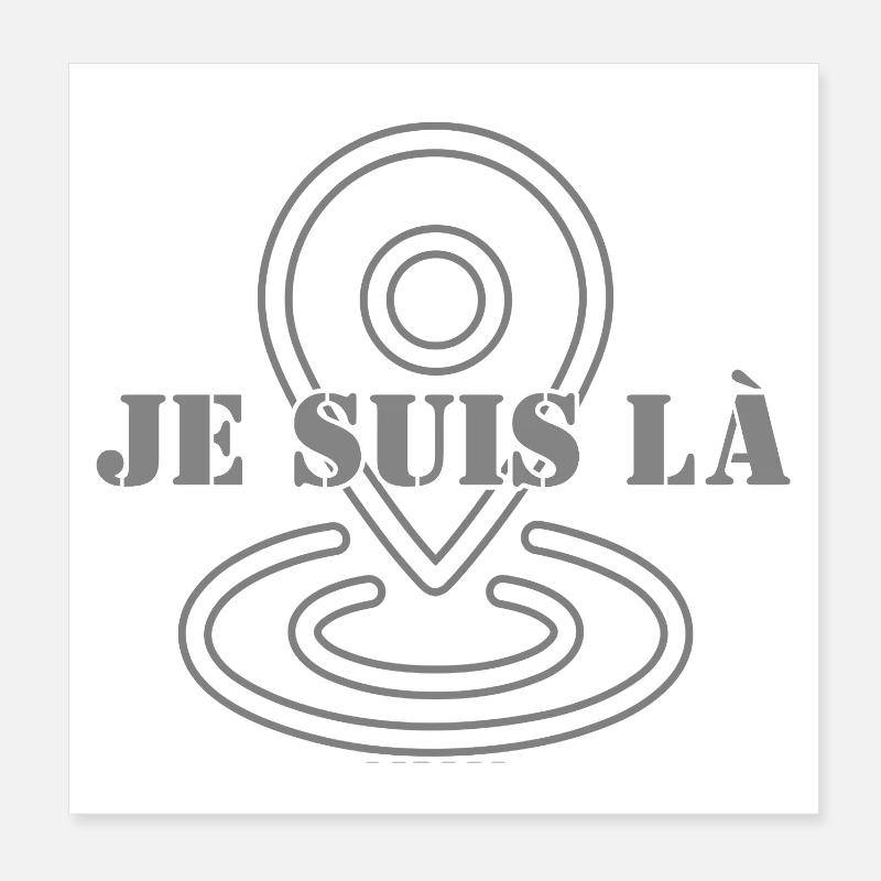 ICH BIN HIER. Poster 20x20 cm