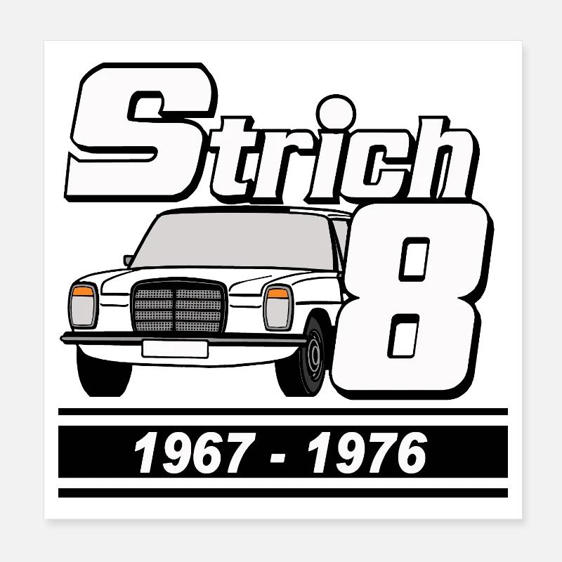 Strich 8 Retro Auto 1967 1976 Poster 20x20 cm
