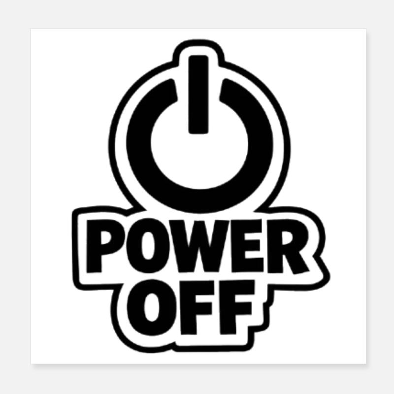 Power-Off-Icon-Tee Poster 20x20 cm