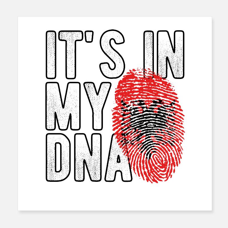 C’est dans mon ADN, l’Albanie Poster 20 x 20 cm