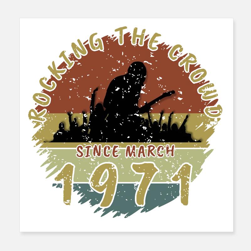 55. Geburtstag Rocking the crowd GIT 03/1971 Poster 20x20 cm