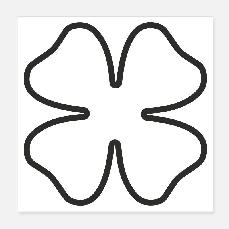 Shamrock Lucky Charm – Minimalist Design Poster 8" x 8" (20x20 cm)