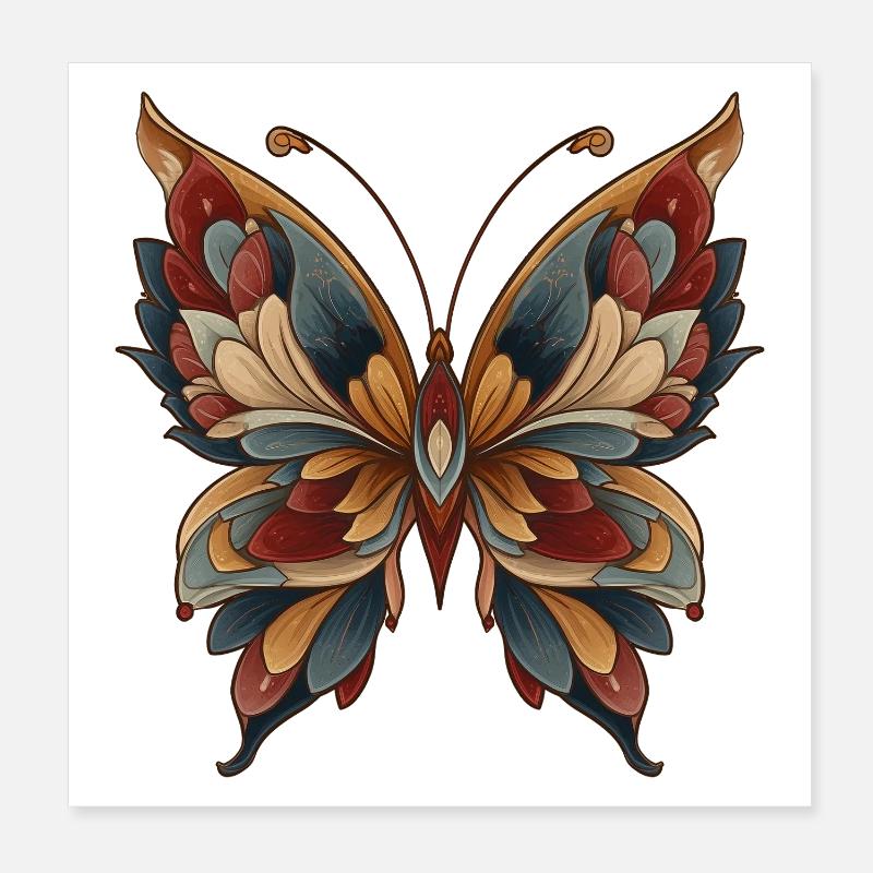 Schmetterlinge Poster 20x20 cm