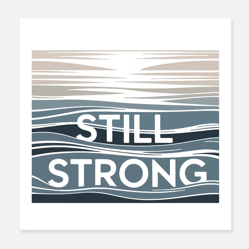 Still Strong Wave Pattern Poster 8" x 8" (20x20 cm)