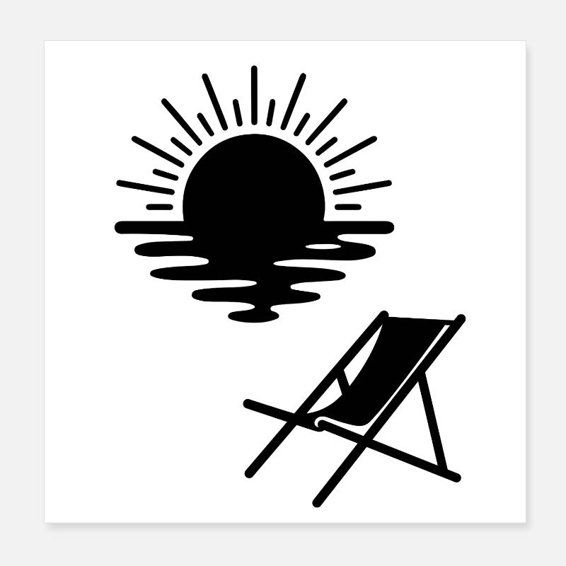 Coucher du soleil Transat  Poster 20 x 20 cm