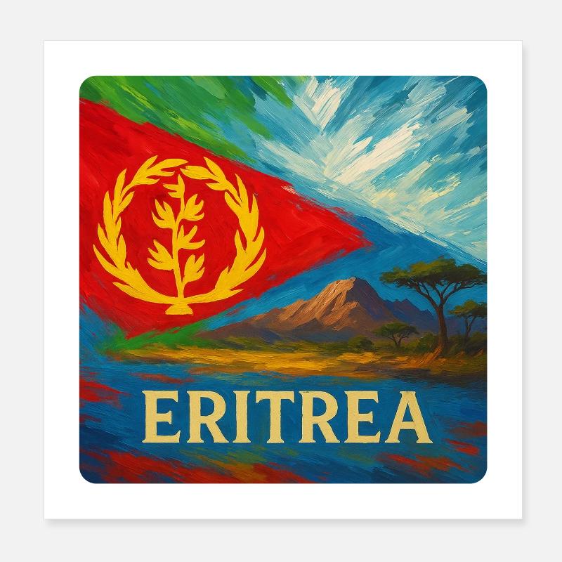 Eritrea Travel Design Poster 8" x 8" (20x20 cm)