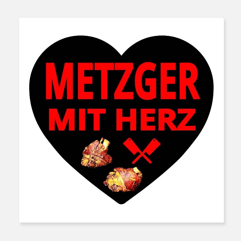 Butcher Poster 8" x 8" (20x20 cm)