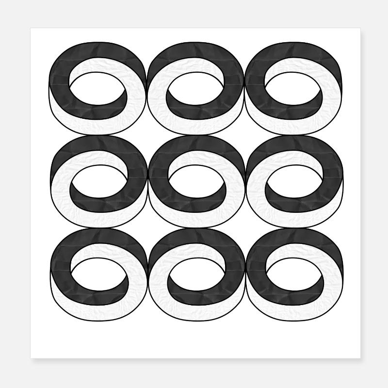 Texture des cercles d’illusion d’optique Poster 20 x 20 cm