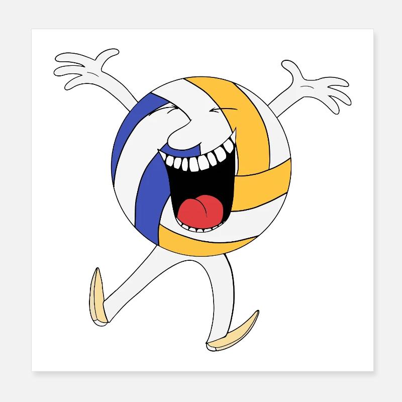 Volley Cheer Maskottchen Poster 20x20 cm