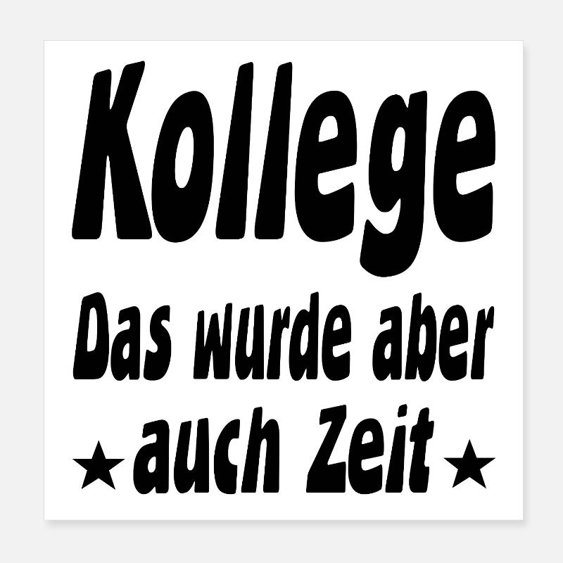 Kollege Poster 20x20 cm